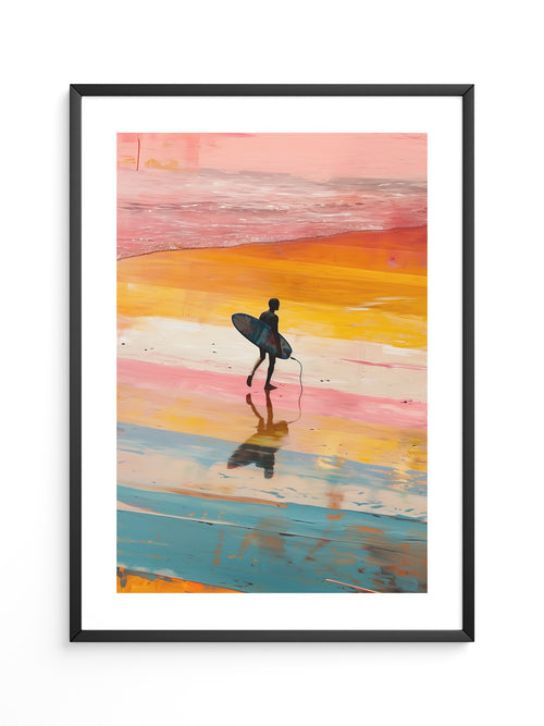 Surfer Strand Regenbogenfarben