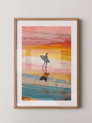 Surfer Strand Regenbogenfarben