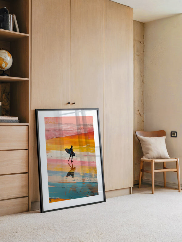 Surfer Strand Regenbogenfarben