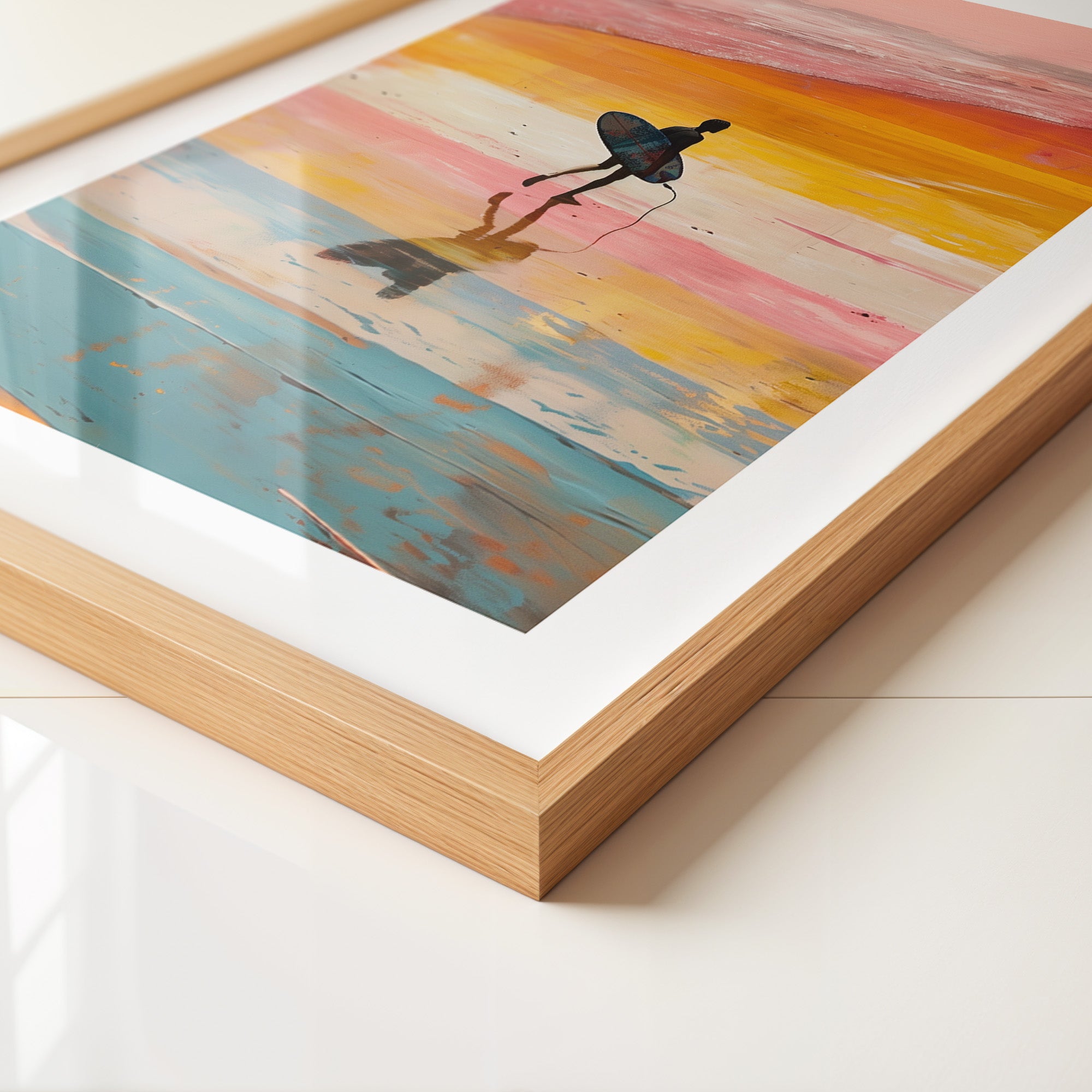 Surfer Strand Regenbogenfarben