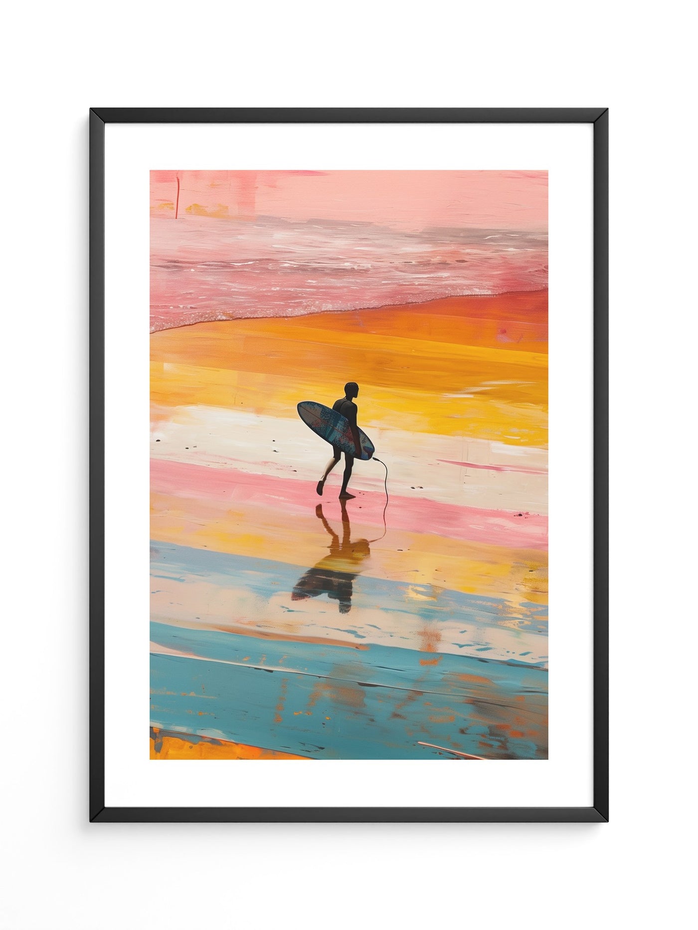 Surfer Strand Regenbogenfarben