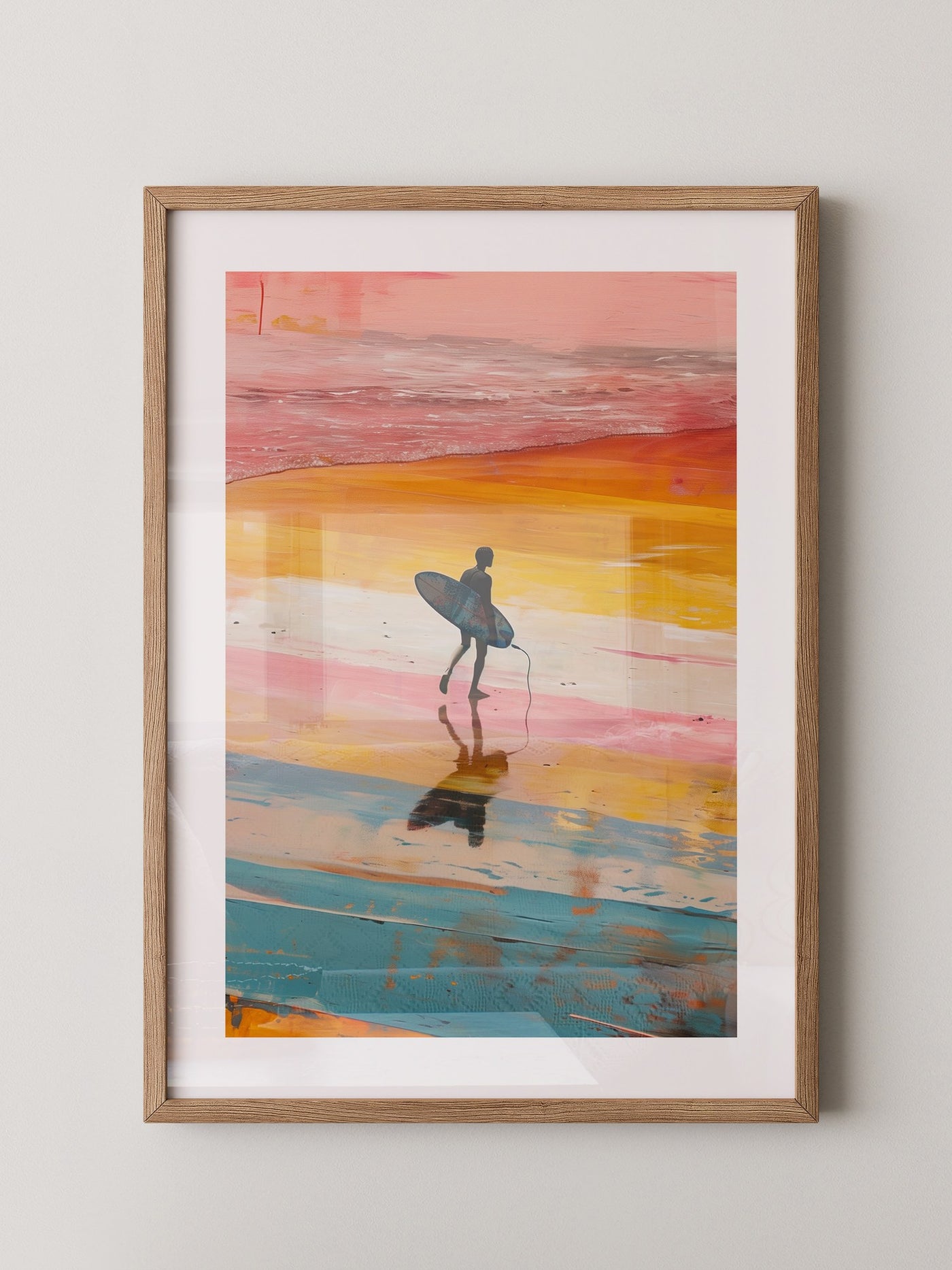 Surfer Strand Regenbogenfarben