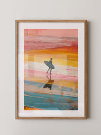 Surfer Strand Regenbogenfarben