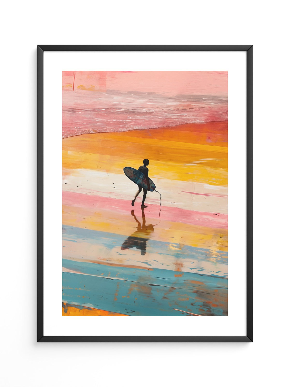 Surfer Strand Regenbogenfarben
