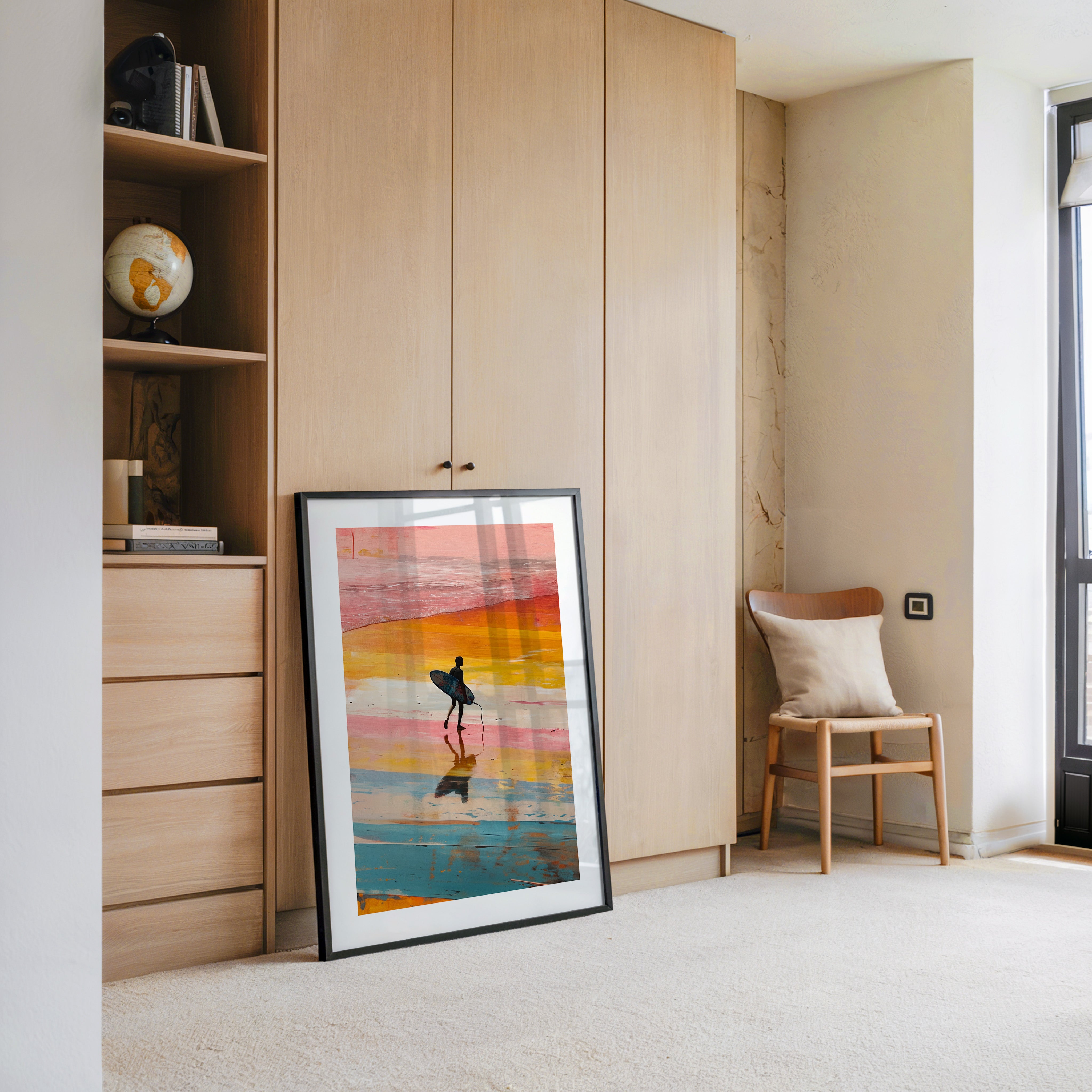 Surfer Strand Regenbogenfarben