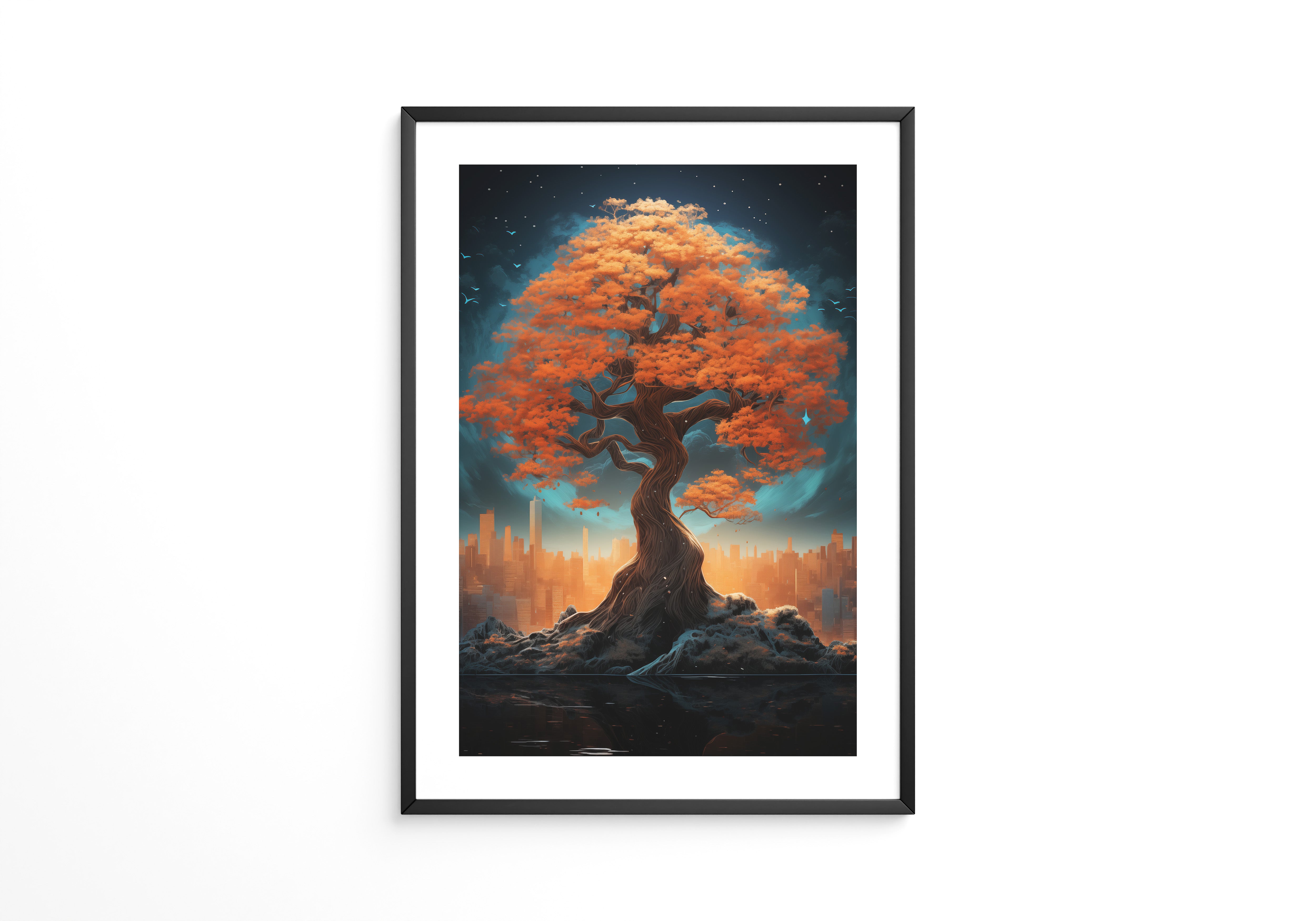 Herbstbaum Fantasie Skyline