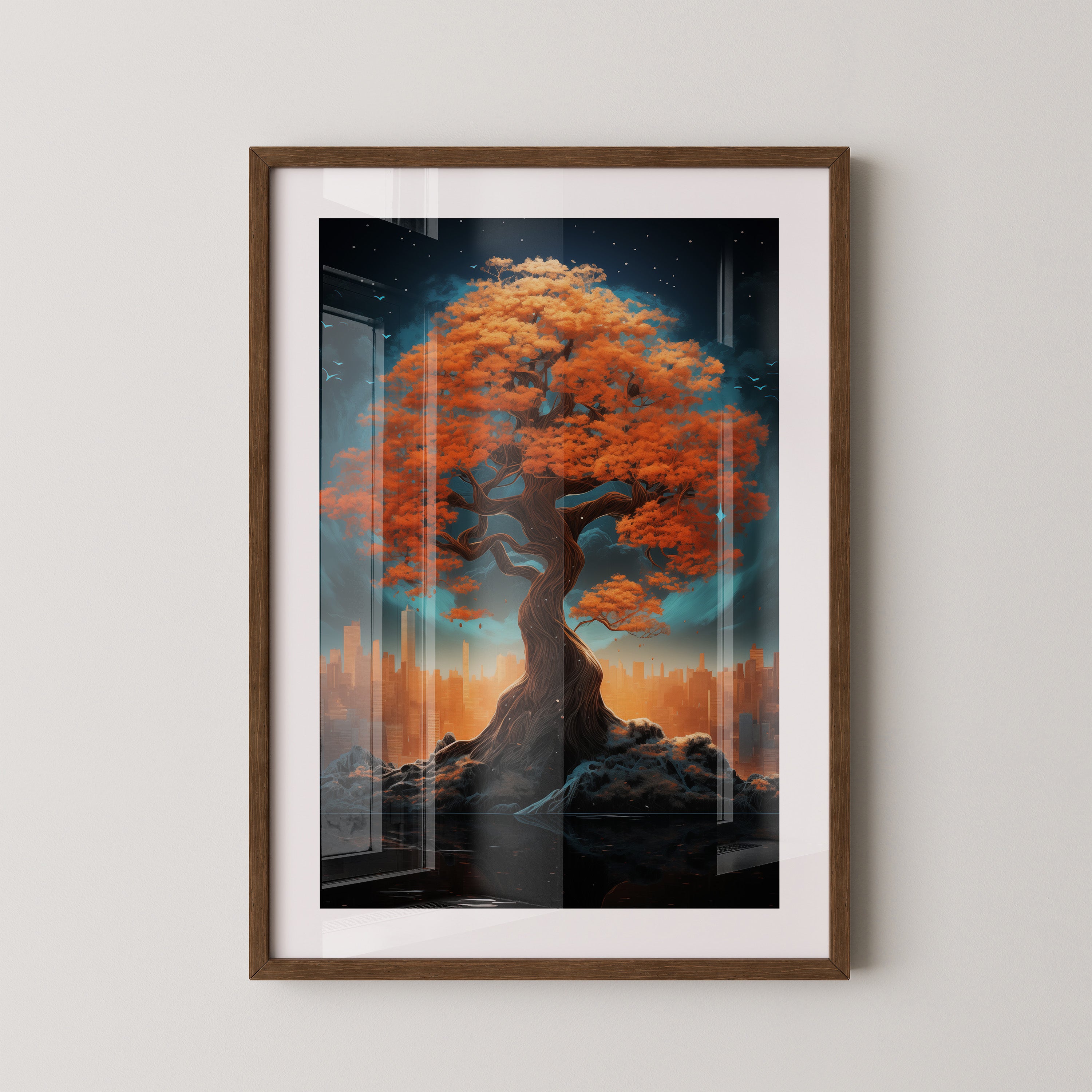 Herbstbaum Fantasie Skyline