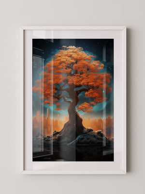 Herbstbaum Fantasie Skyline