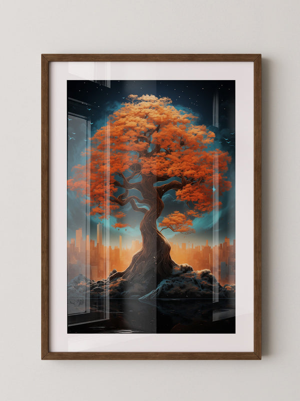 Herbstbaum Fantasie Skyline