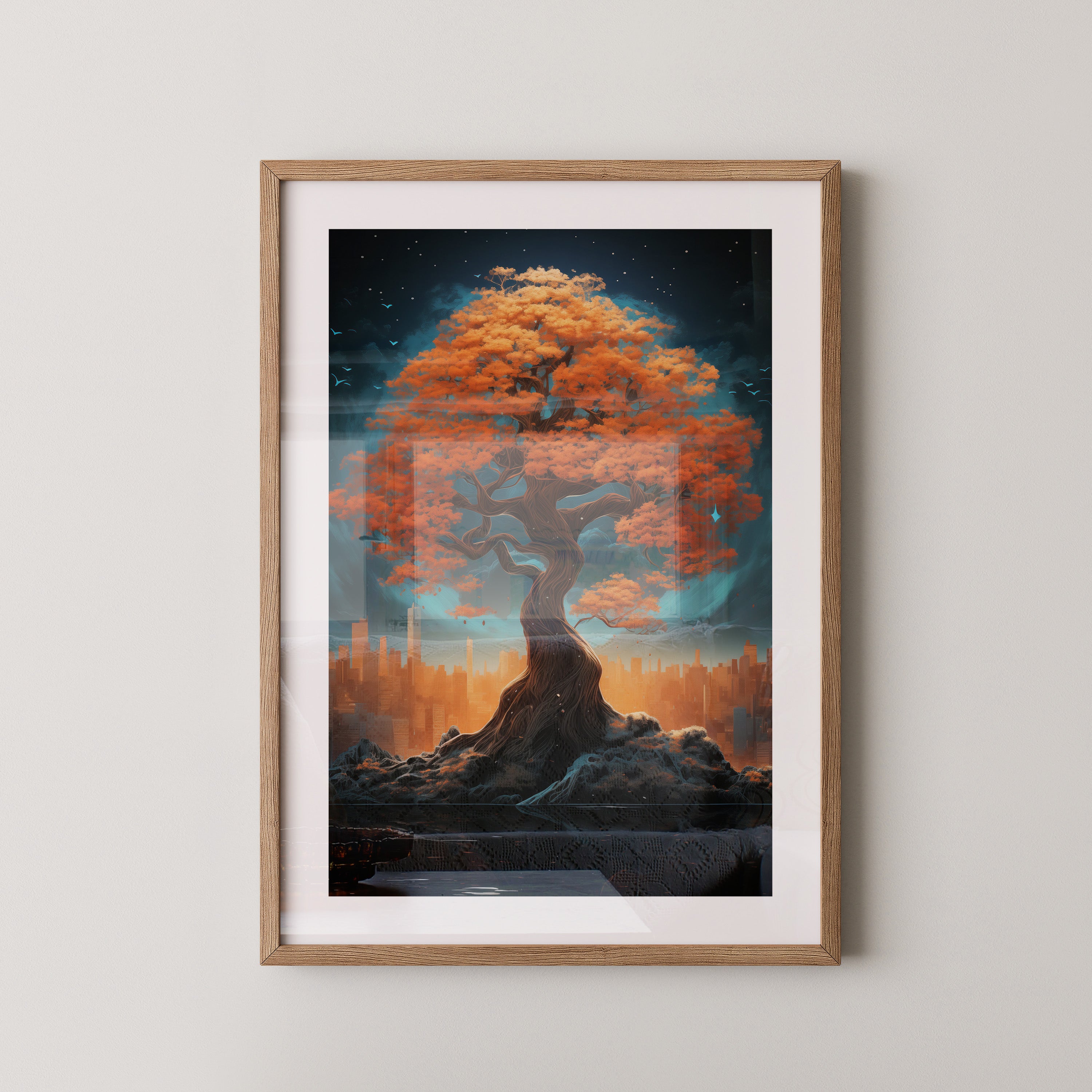 Herbstbaum Fantasie Skyline