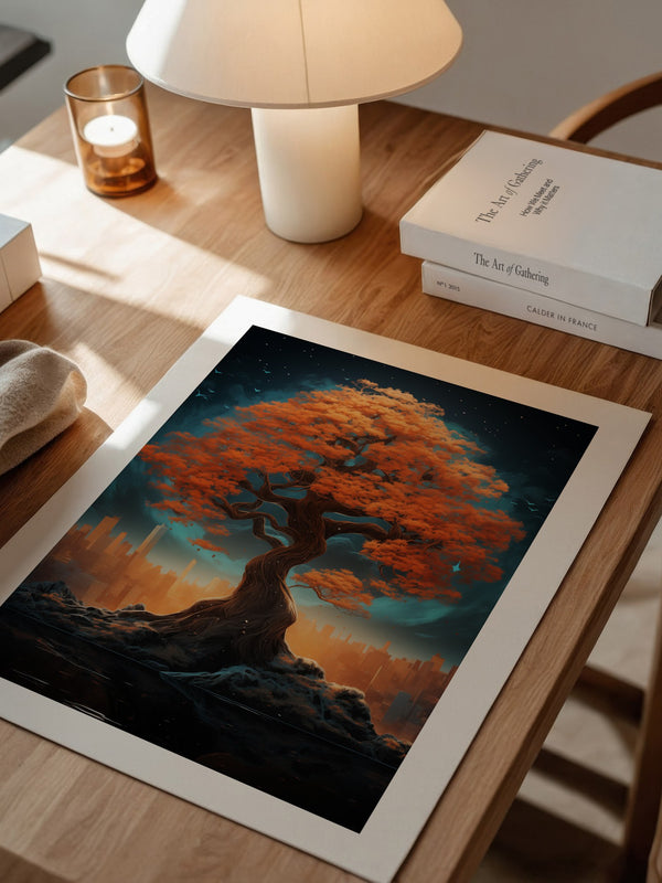 Herbstbaum Fantasie Skyline