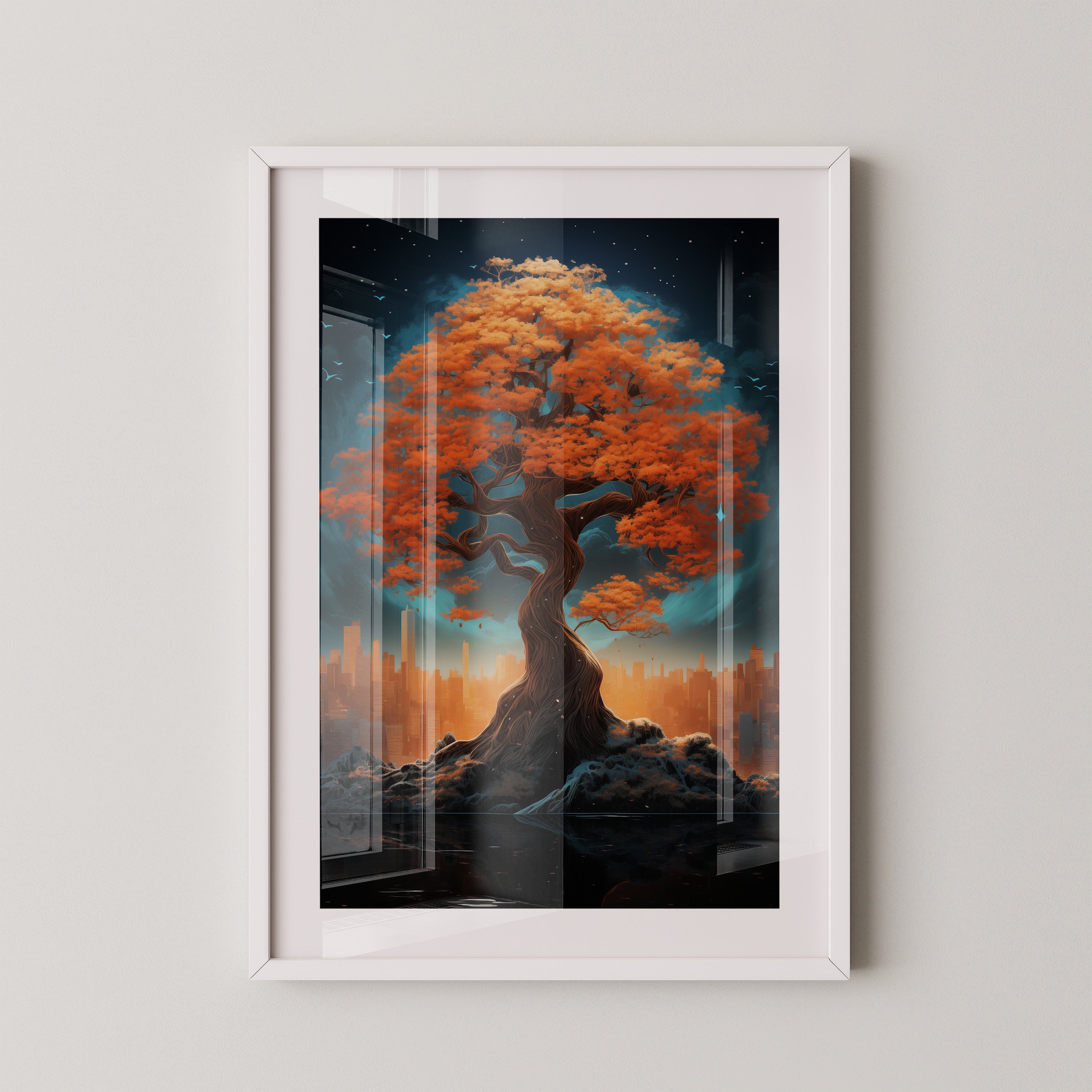 Herbstbaum Fantasie Skyline