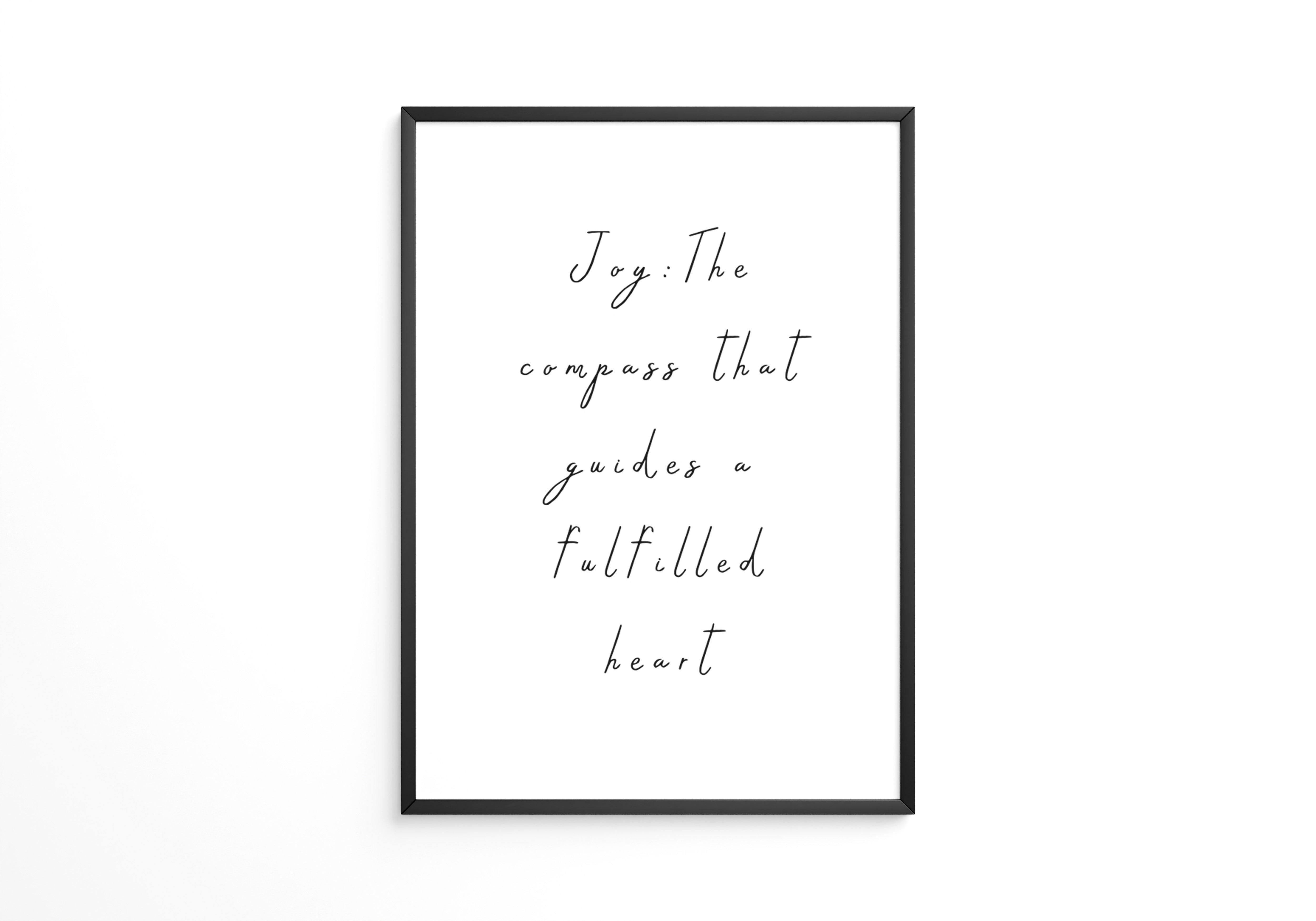 Schriftzug Freude Minimalistisch