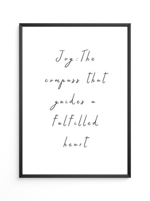 Schriftzug Freude Minimalistisch