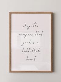 Schriftzug Freude Minimalistisch