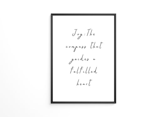 Schriftzug Freude Minimalistisch