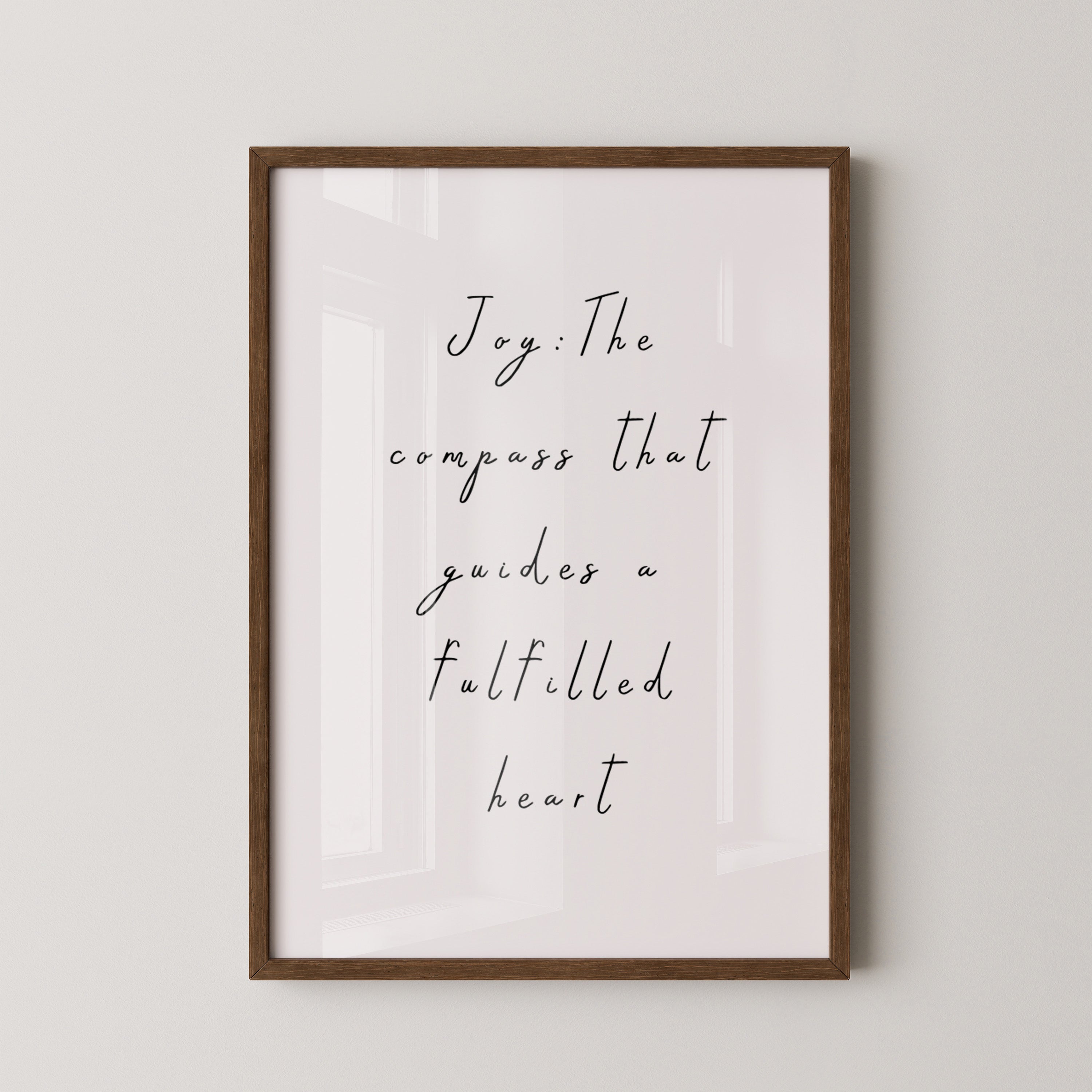 Schriftzug Freude Minimalistisch