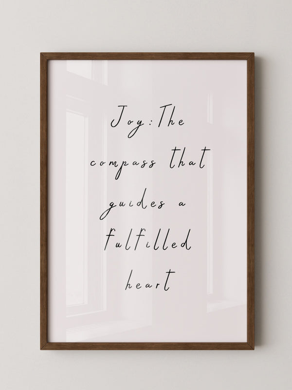 Schriftzug Freude Minimalistisch