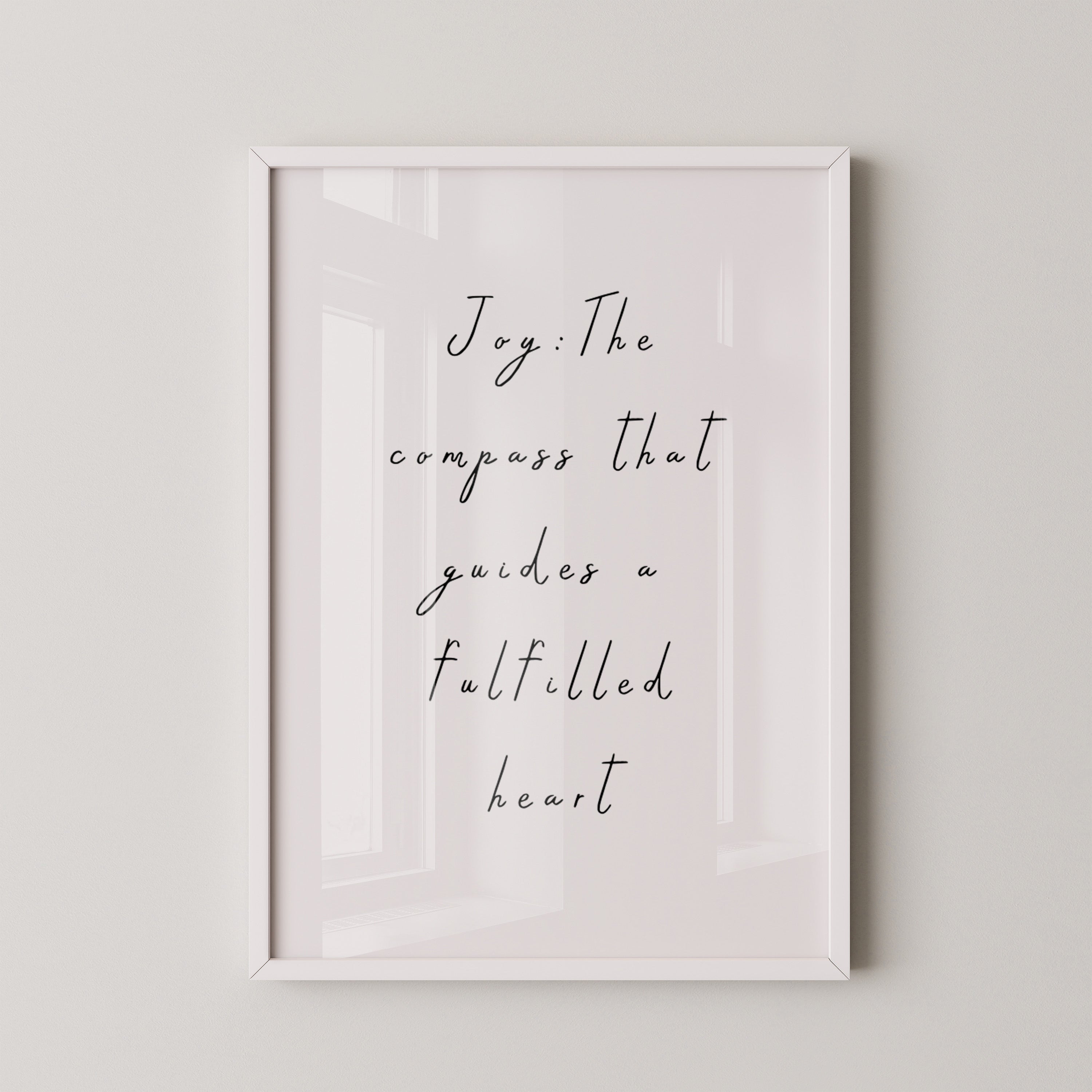 Schriftzug Freude Minimalistisch