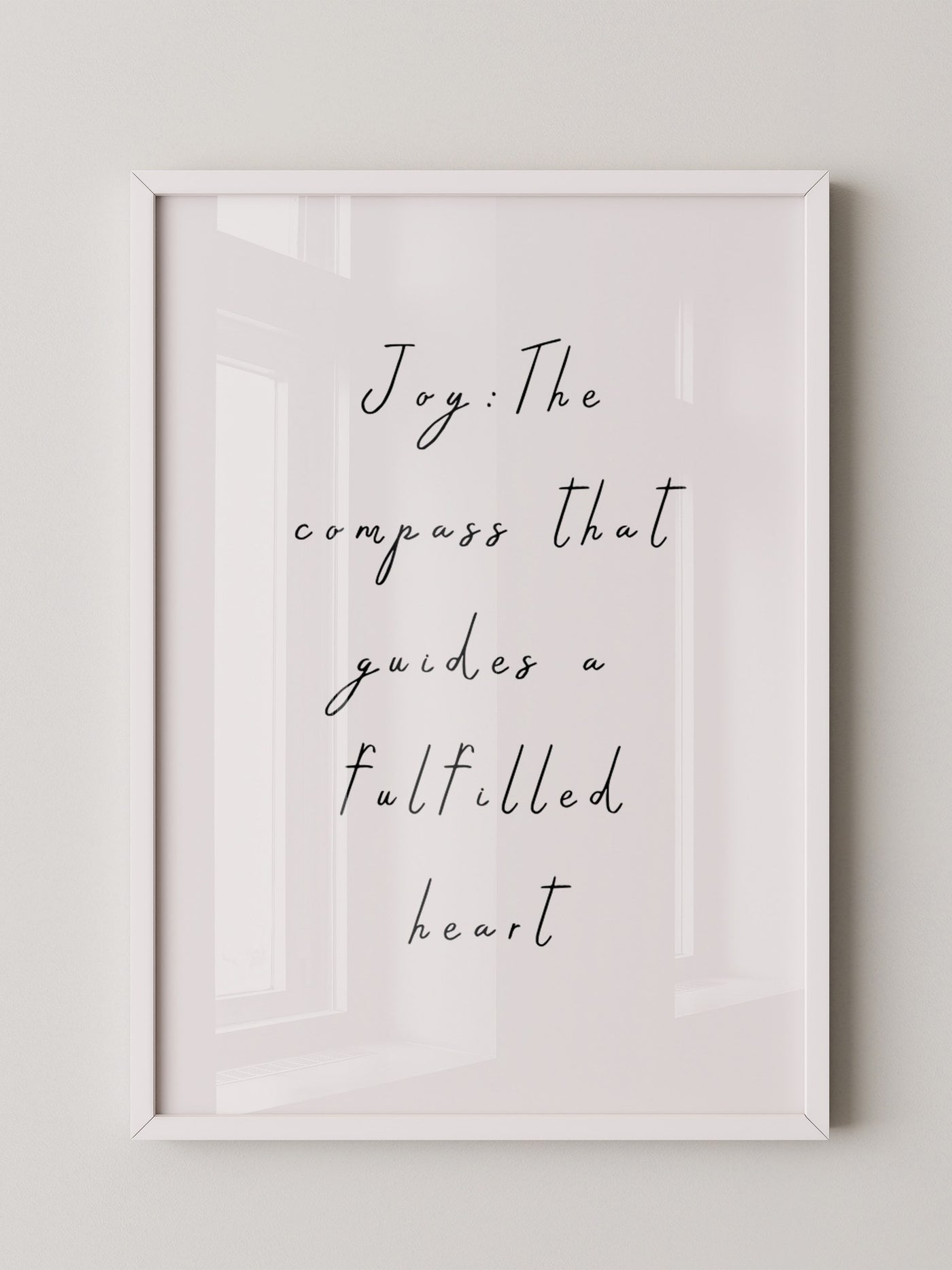 Schriftzug Freude Minimalistisch