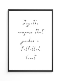Schriftzug Freude Minimalistisch