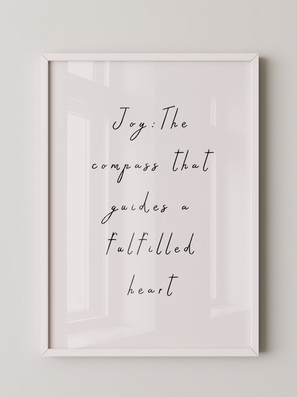 Schriftzug Freude Minimalistisch