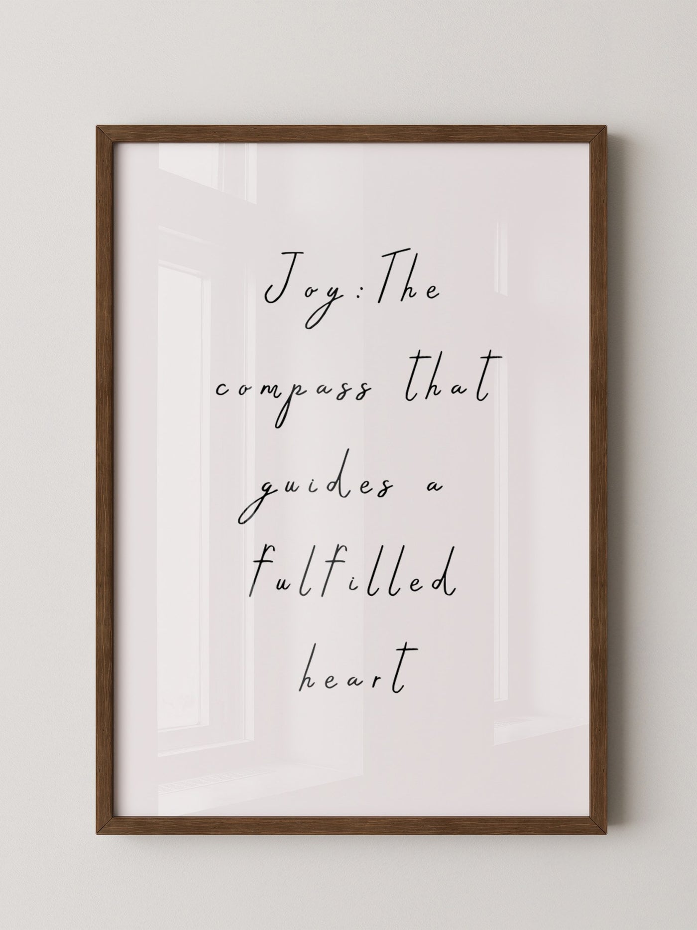 Schriftzug Freude Minimalistisch