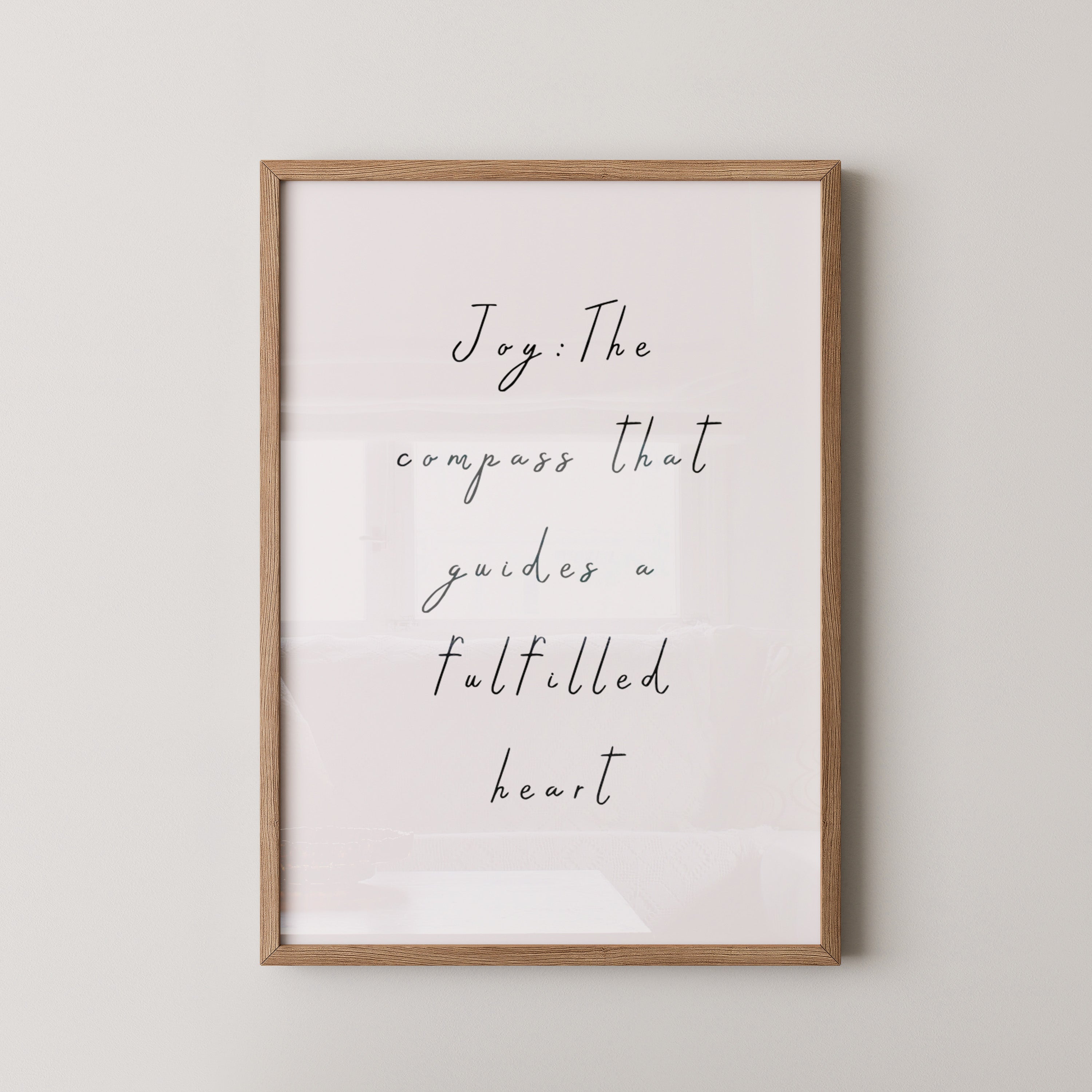 Schriftzug Freude Minimalistisch