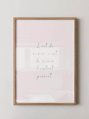 Französischer Spruch elegante Schrift