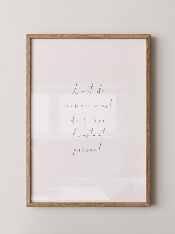 Französischer Spruch elegante Schrift