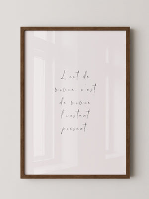 Französischer Spruch elegante Schrift