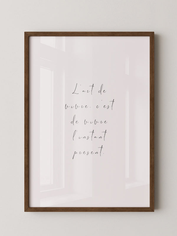 Französischer Spruch elegante Schrift