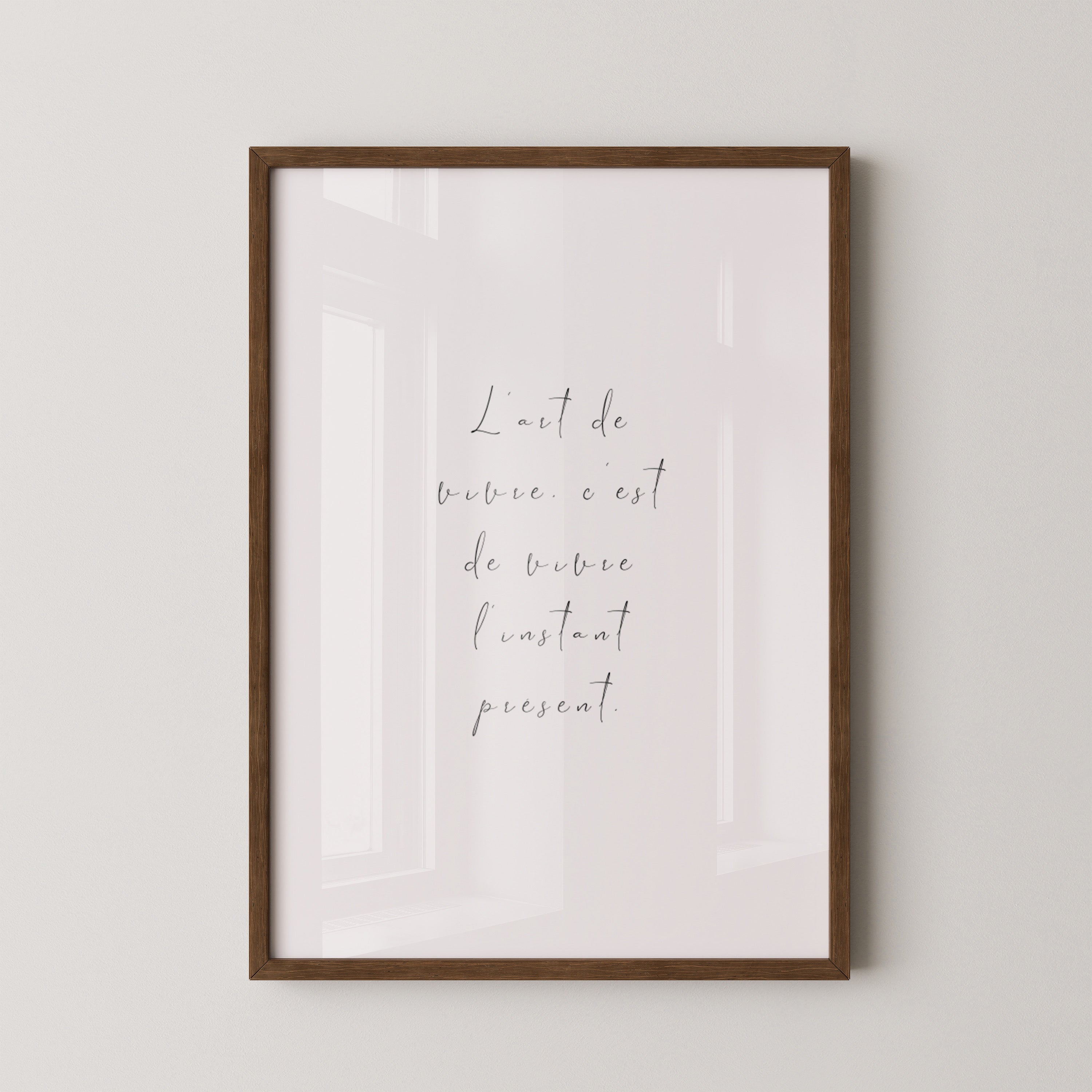 Französischer Spruch elegante Schrift