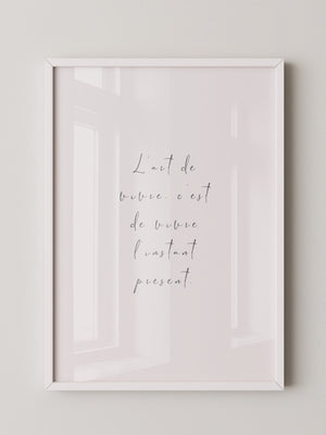 Französischer Spruch elegante Schrift