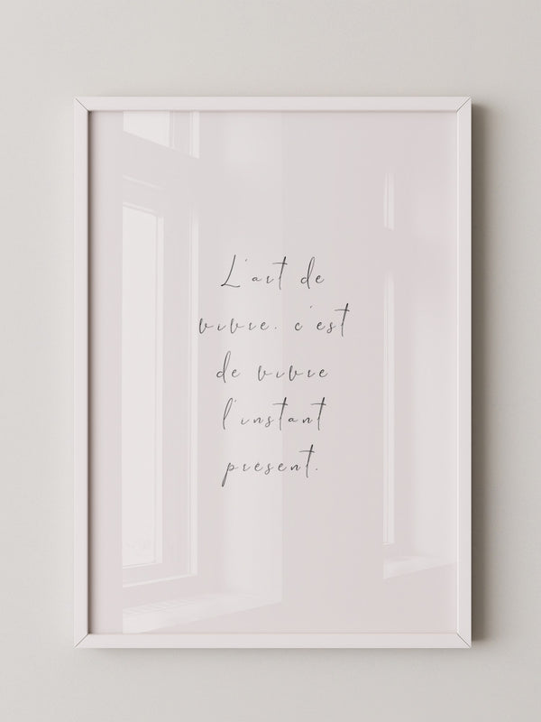 Französischer Spruch elegante Schrift