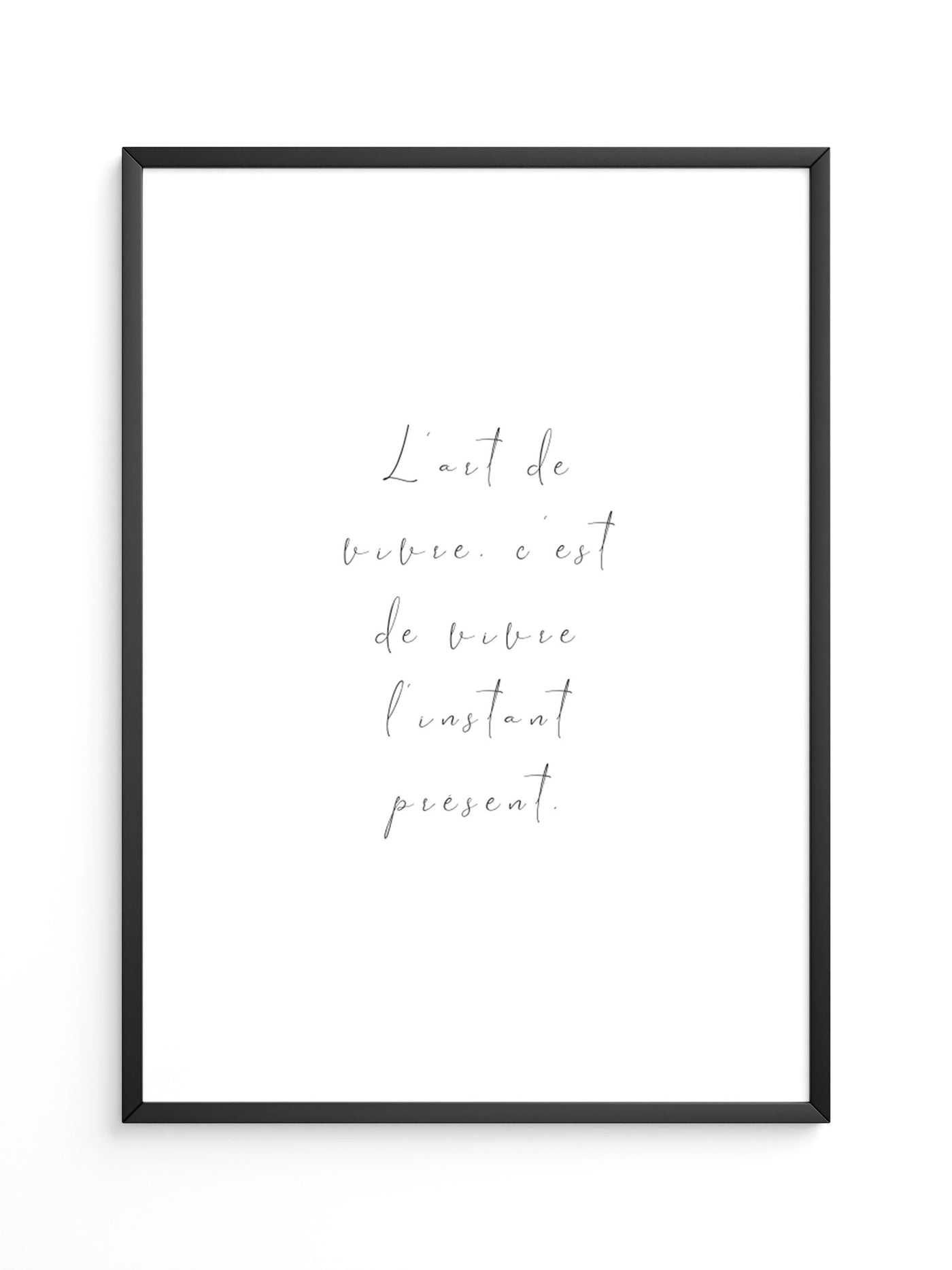 Französischer Spruch elegante Schrift