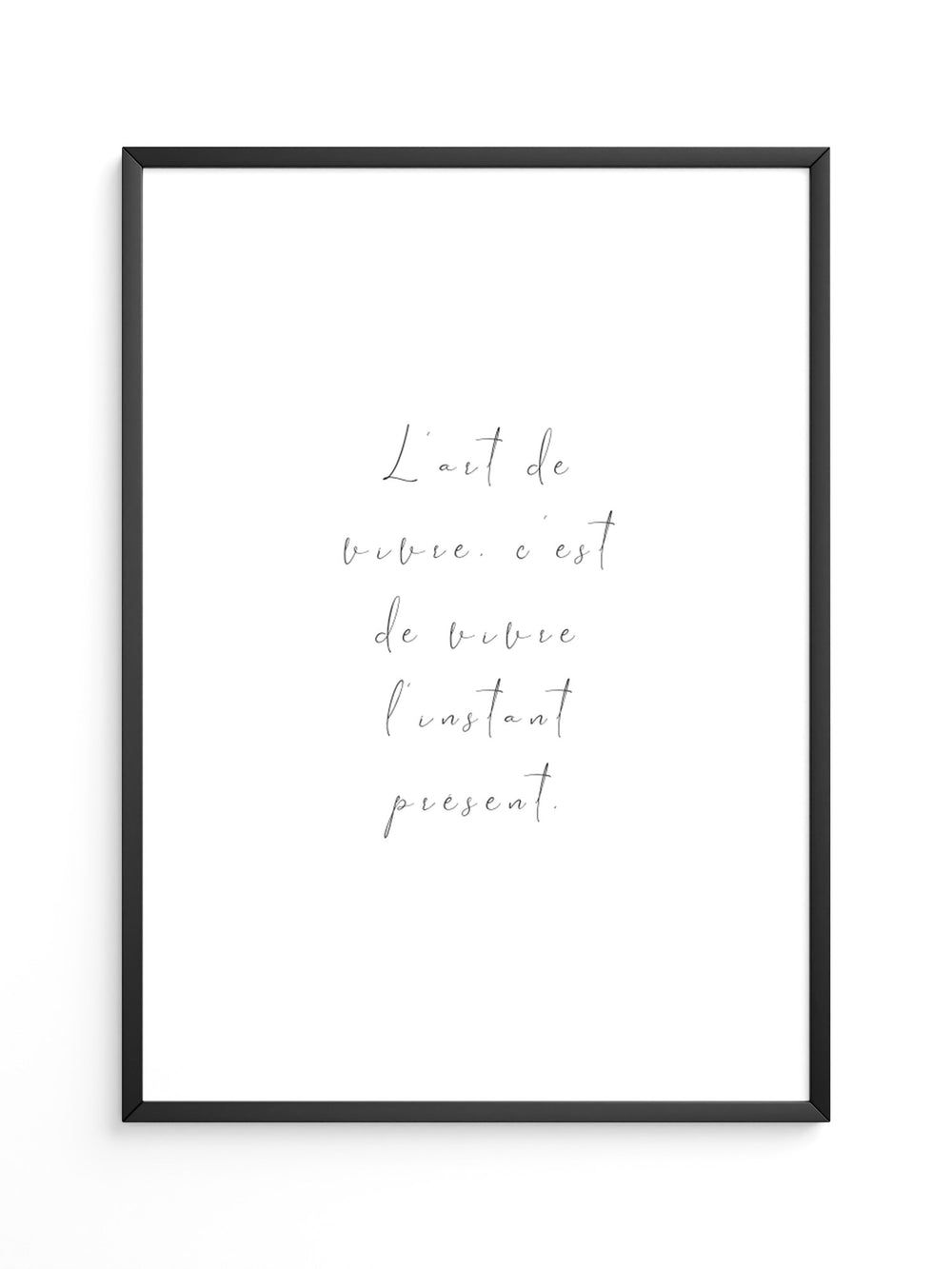 Französischer Spruch elegante Schrift