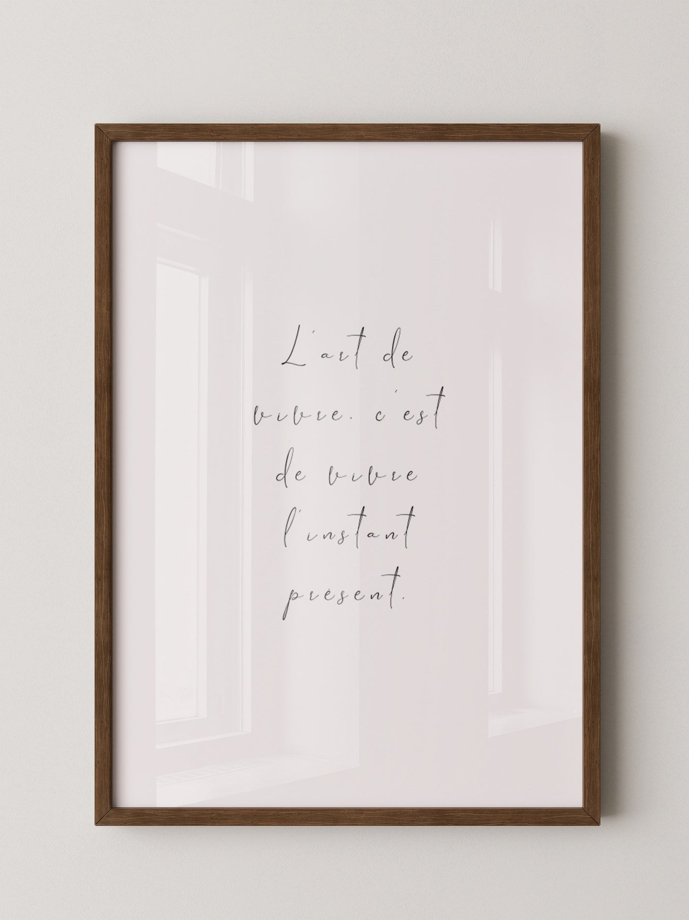 Französischer Spruch elegante Schrift