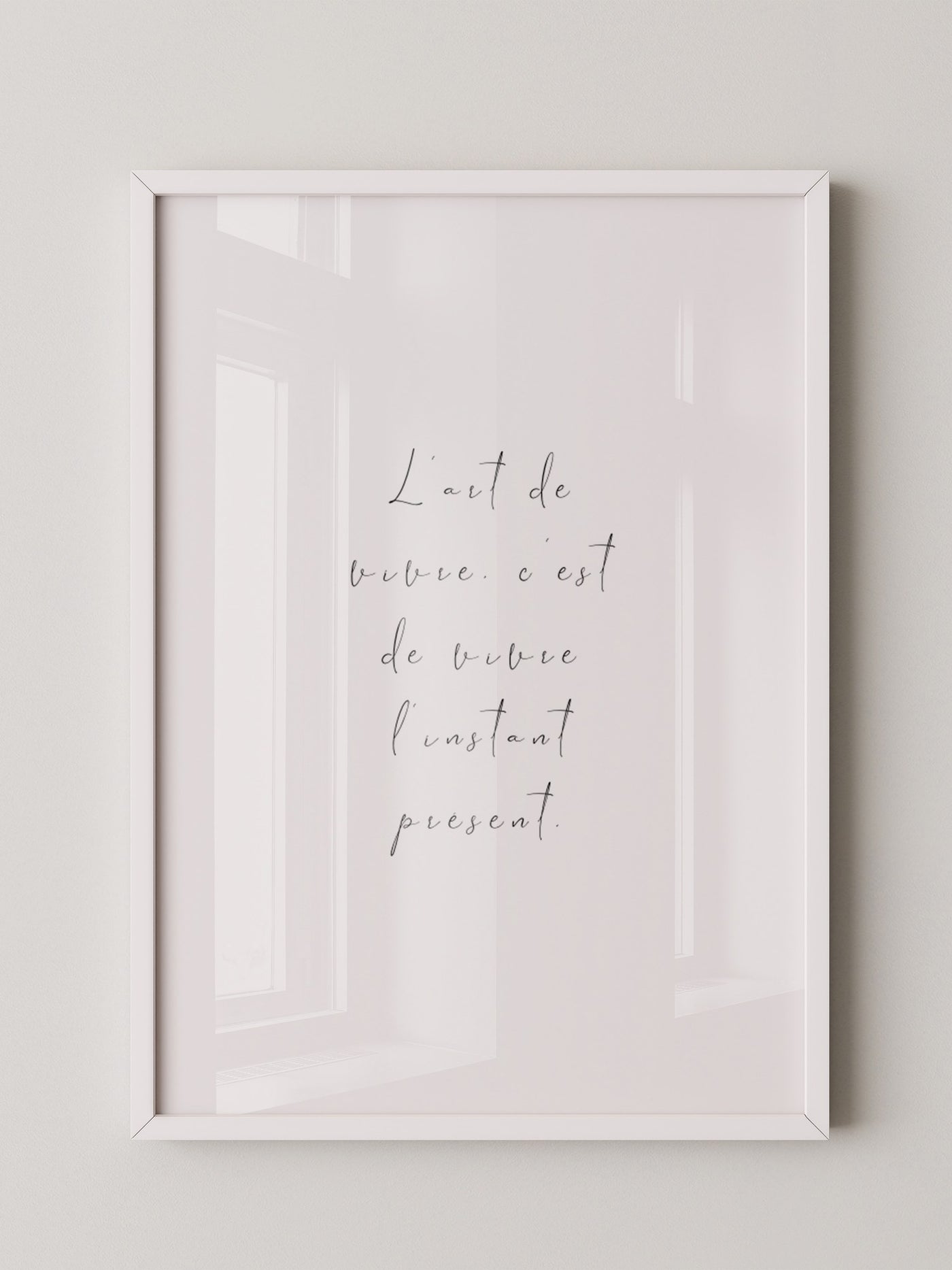 Französischer Spruch elegante Schrift
