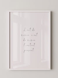 Französischer Spruch elegante Schrift