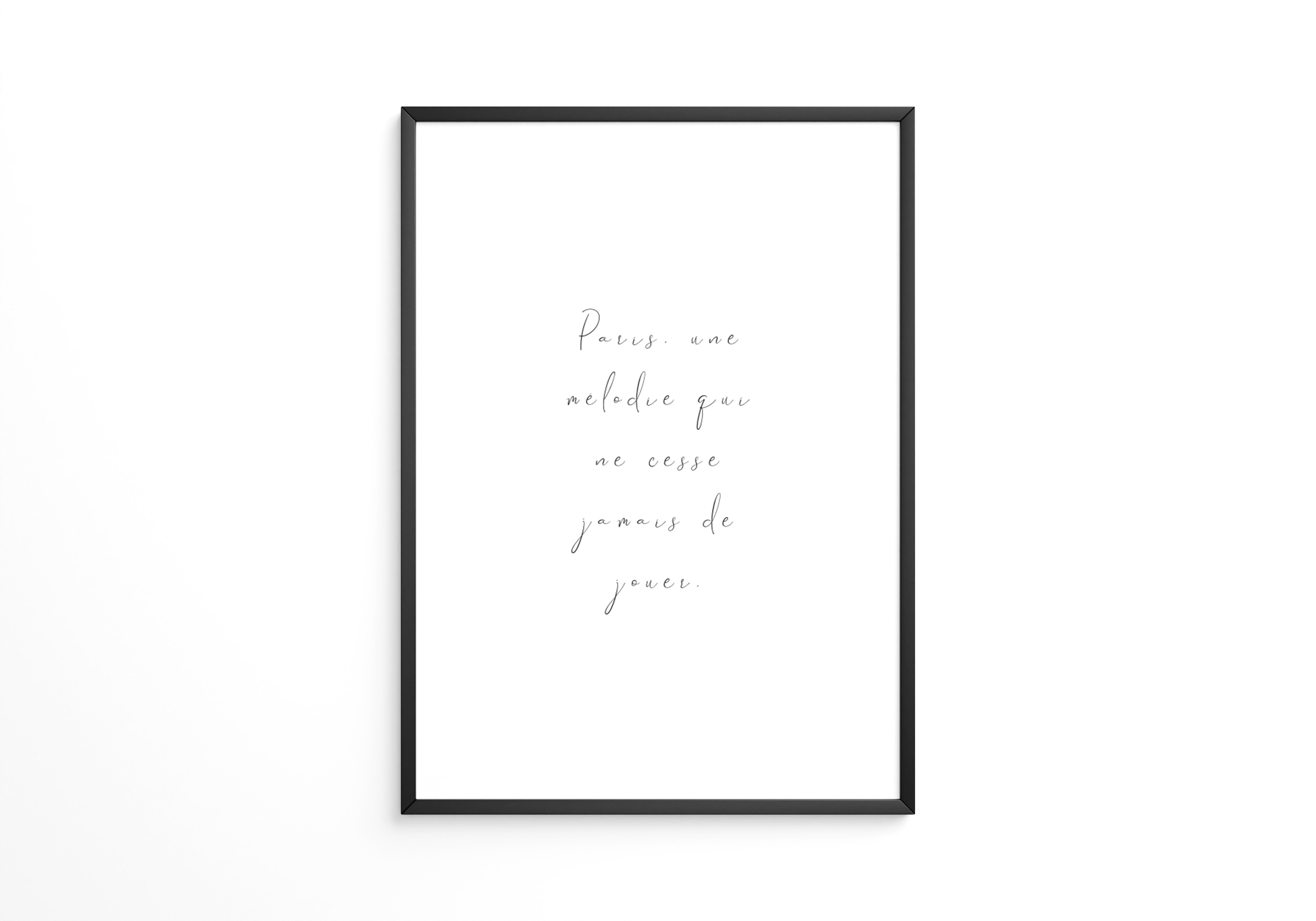 Pariser Melodie elegante Schrift