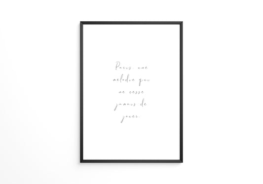 Pariser Melodie elegante Schrift