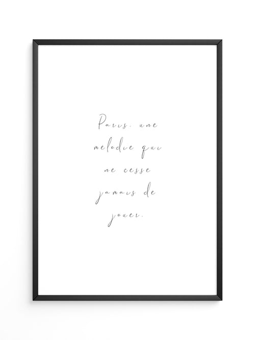 Pariser Melodie elegante Schrift