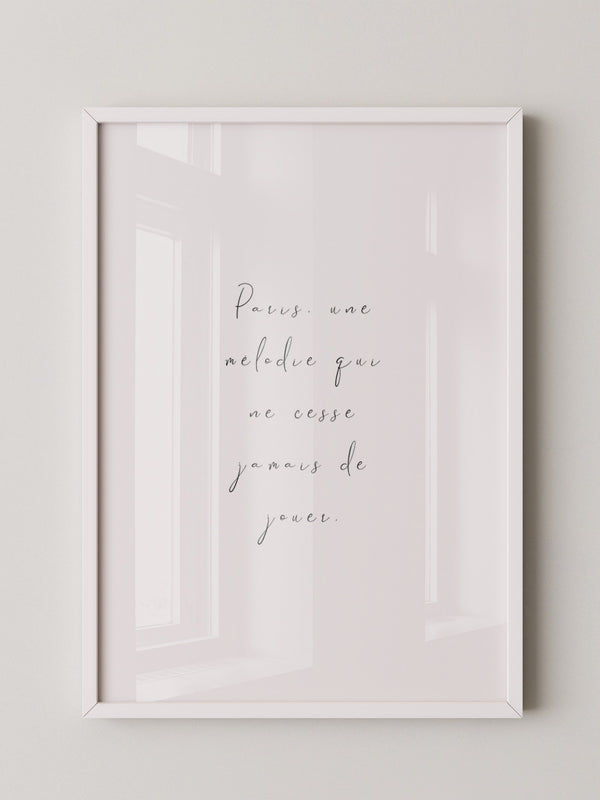 Pariser Melodie elegante Schrift