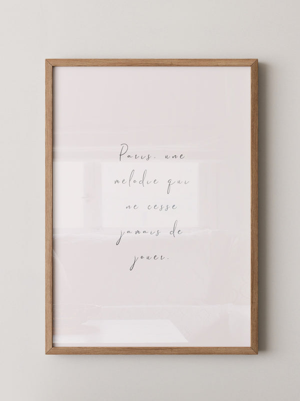 Pariser Melodie elegante Schrift