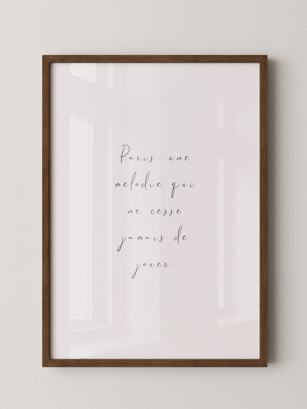 Pariser Melodie elegante Schrift