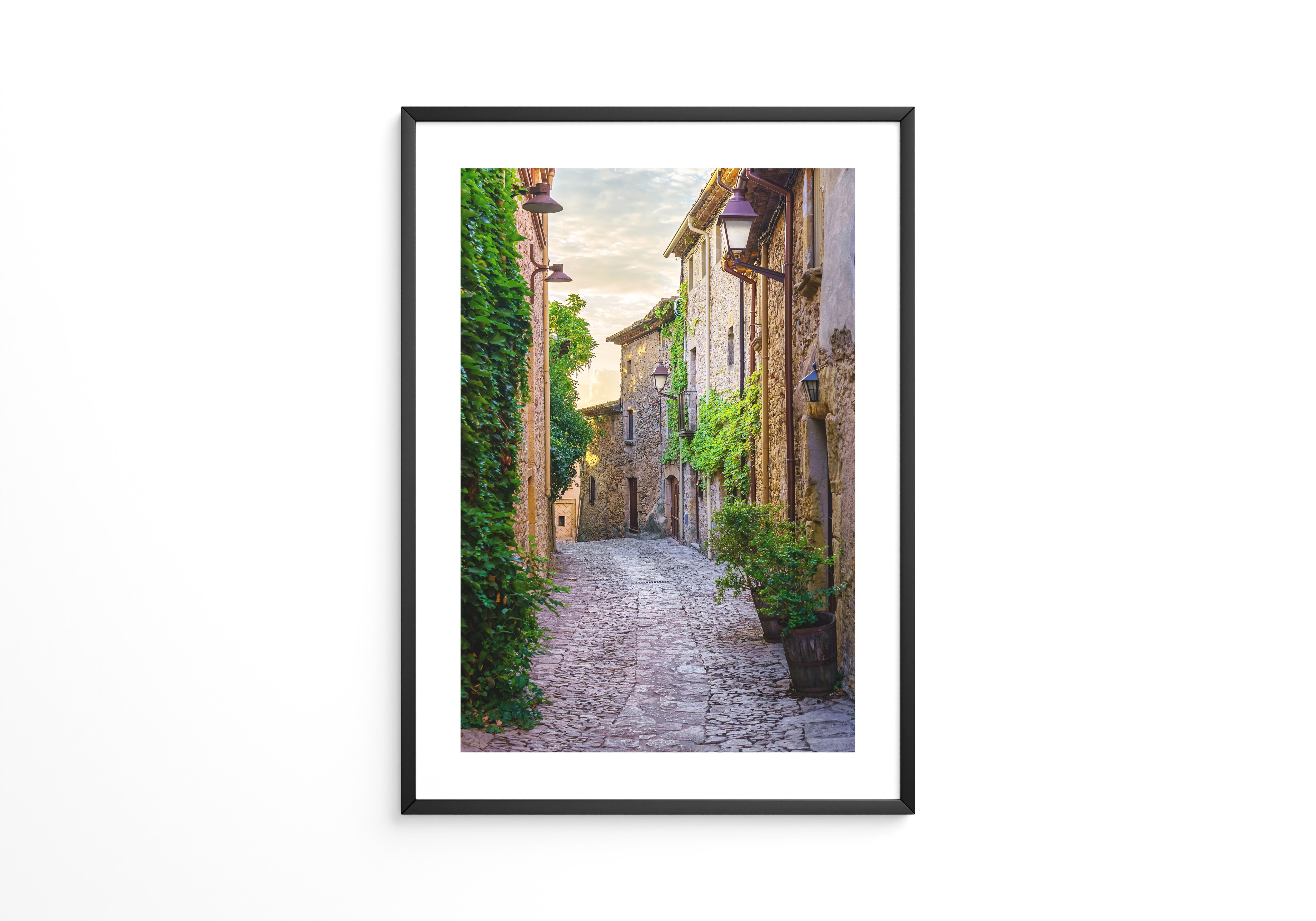 Mittelaltergasse Sonnenuntergang