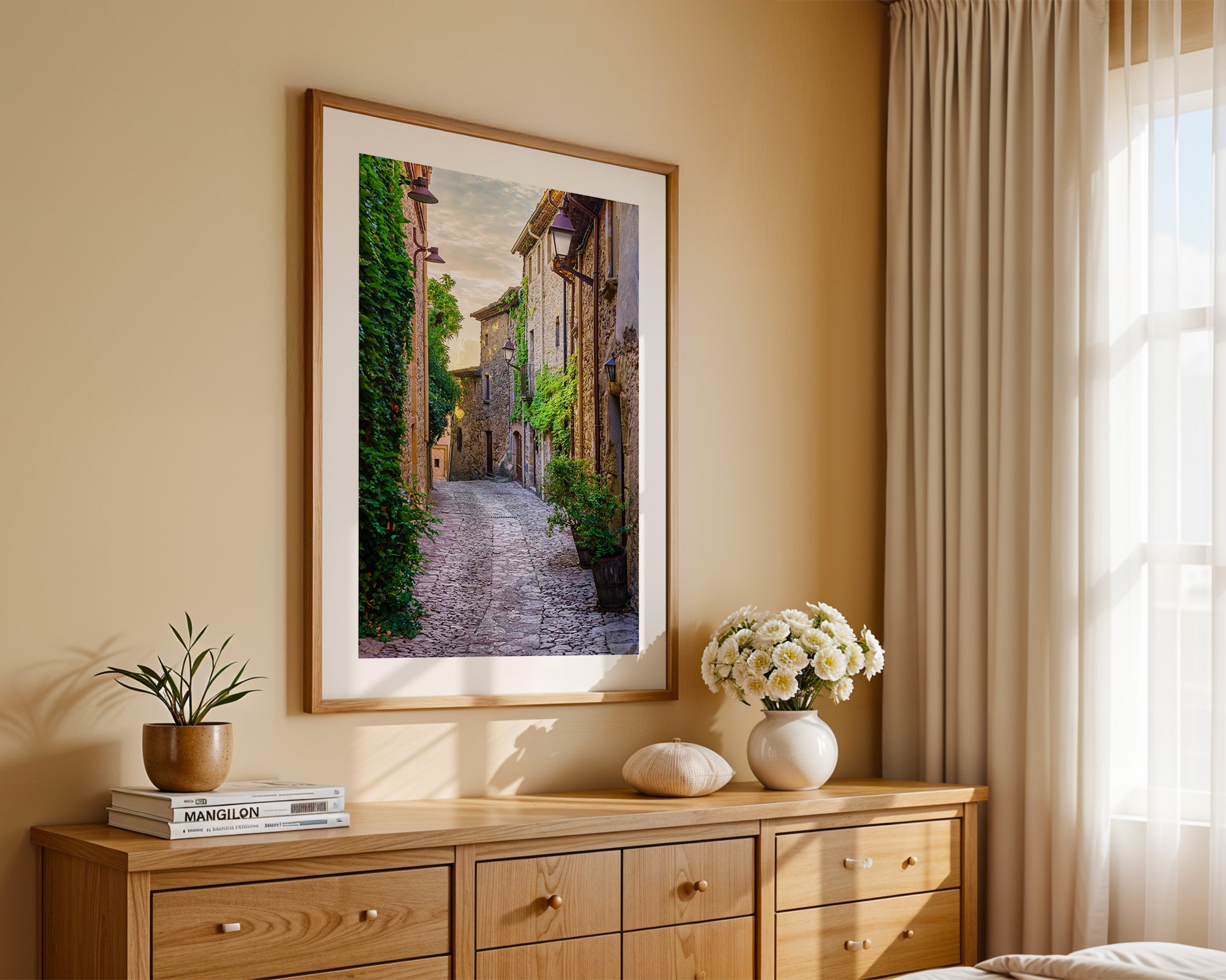 Mittelaltergasse Sonnenuntergang