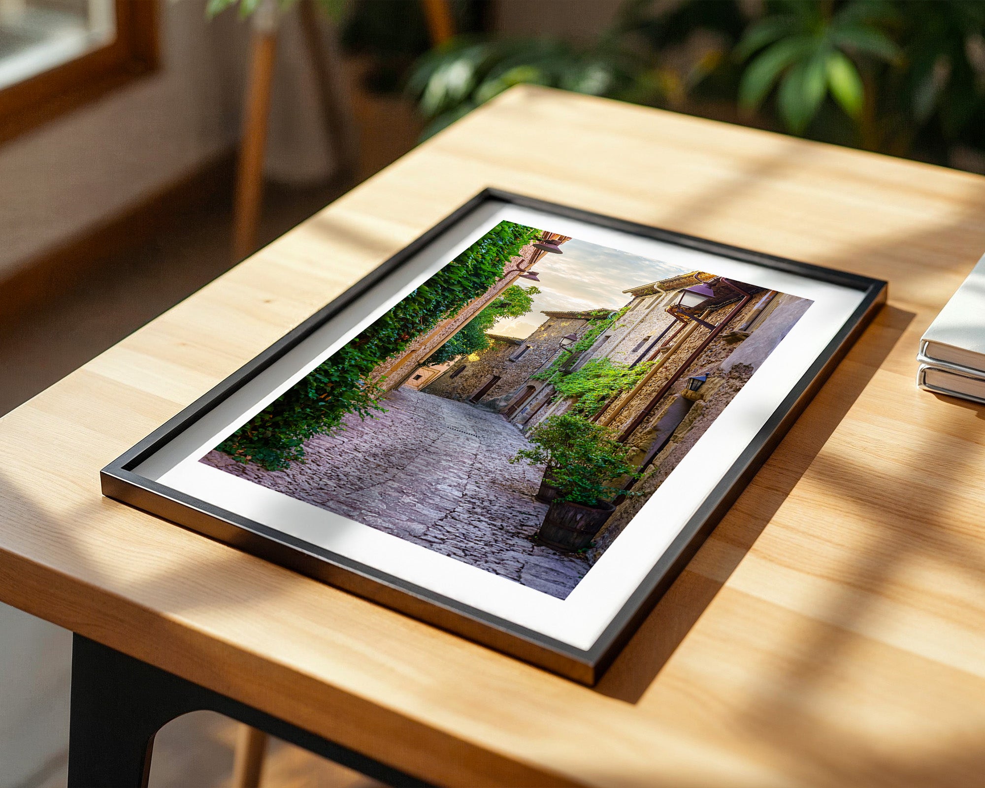 Mittelaltergasse Sonnenuntergang