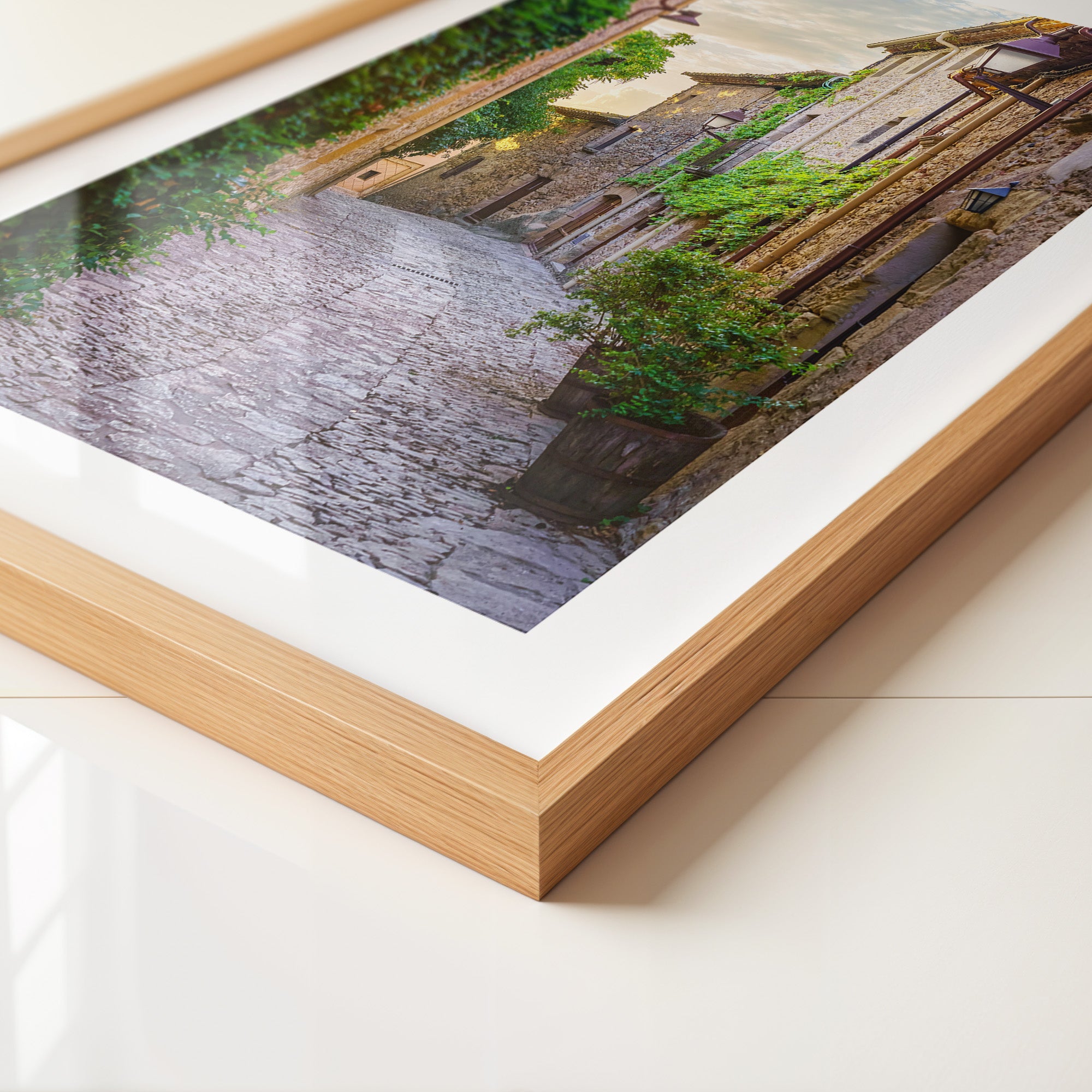 Mittelaltergasse Sonnenuntergang